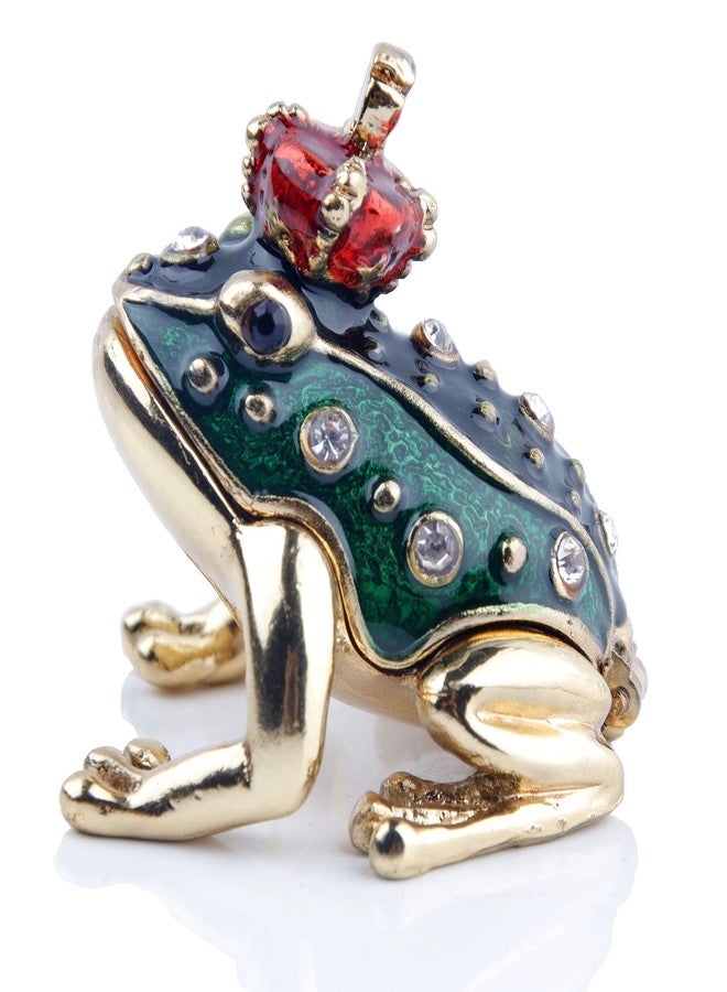 SEVENBEES Small Frog Prince Trinket Boxes Hinged Frog Figurine Jewelry Boxes Gift for Girls Women - Mothers Day Gifts - Image 1